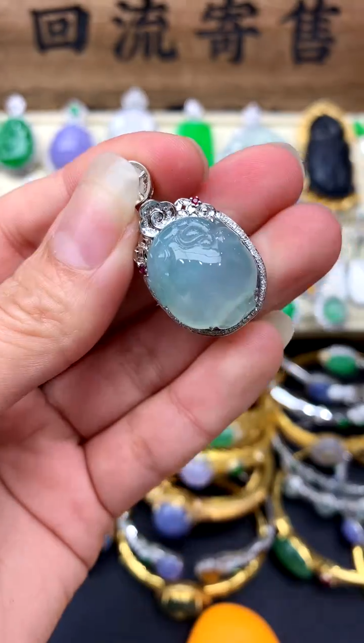 【闪购商品】翡翠颈饰18K金镶嵌371-中国好珍宝