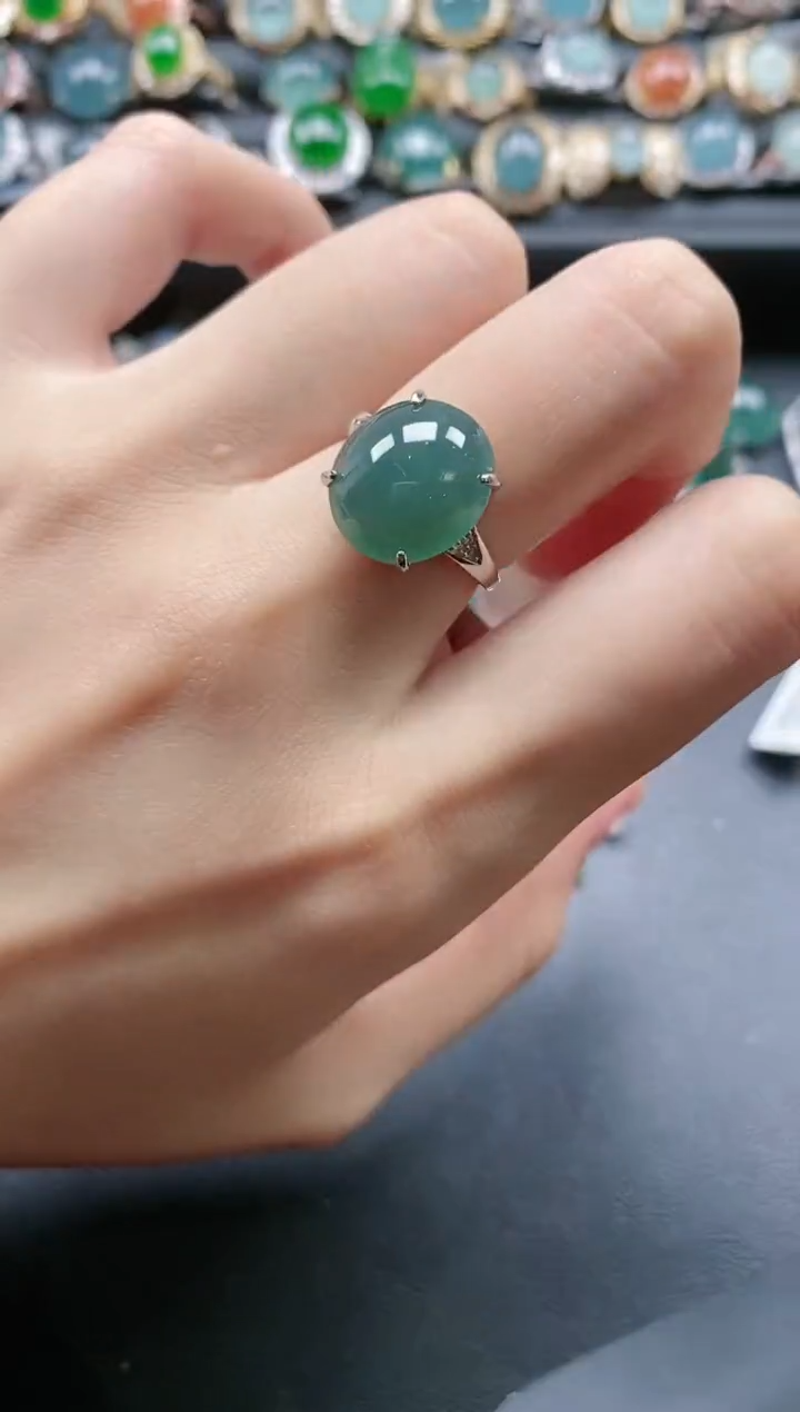 【闪购商品】翡翠戒指银S925镶嵌51151