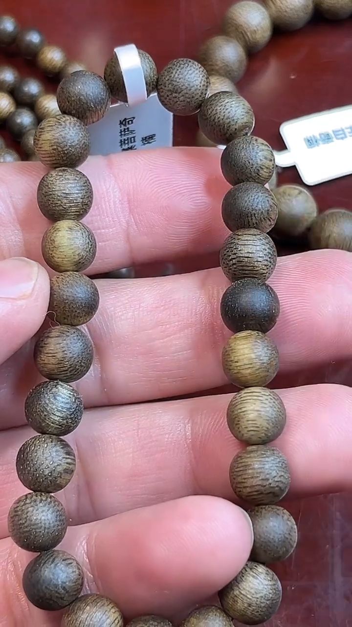 沉香手串柬埔寨菩萨奇楠单圈卡8