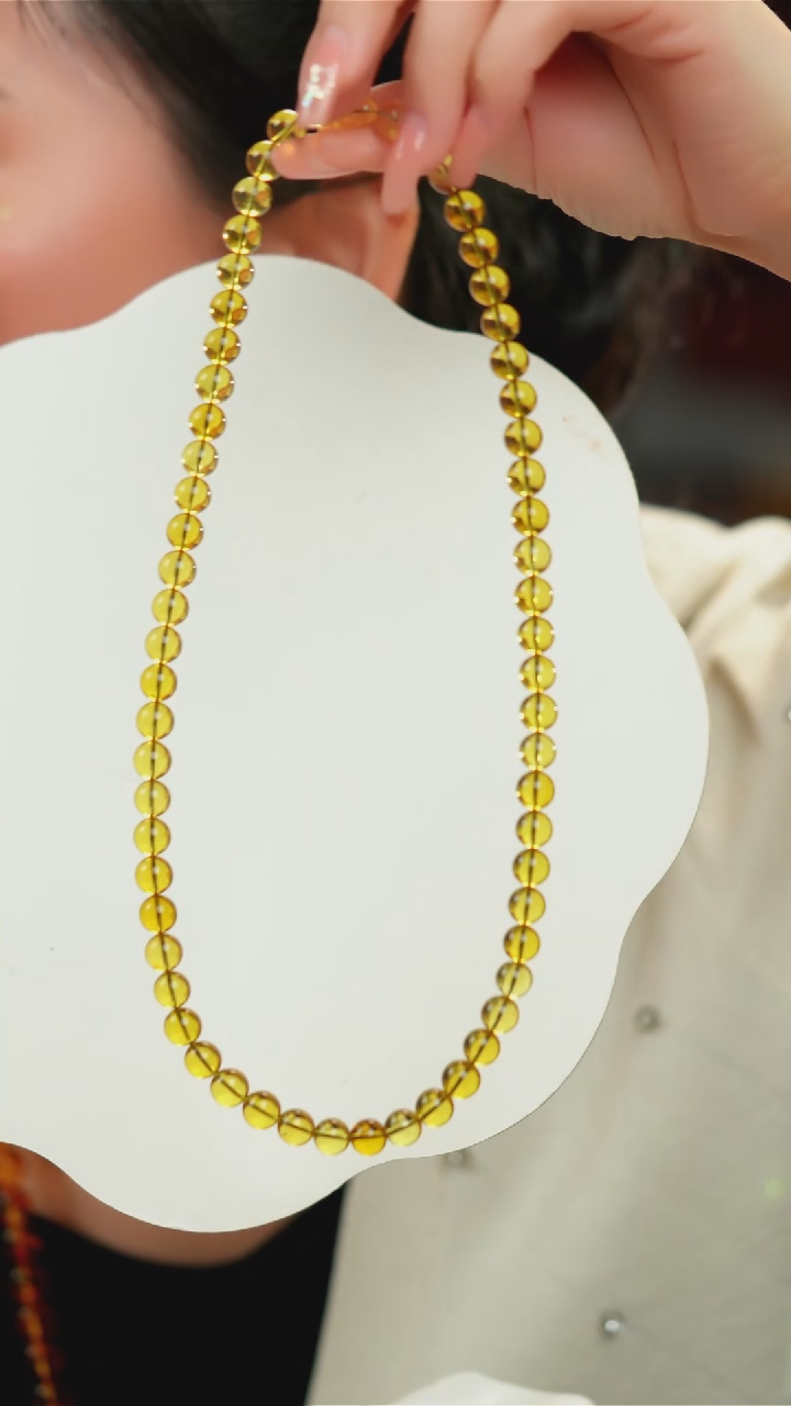 【闪购商品】蓝珀颈饰未镶嵌8+蓝珀妈妈链