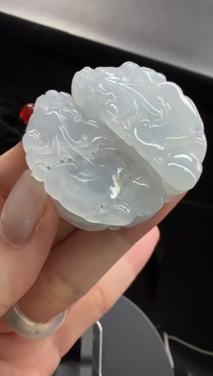 吊坠(不含链)未镶嵌翡翠翡翠饰品-126 一对