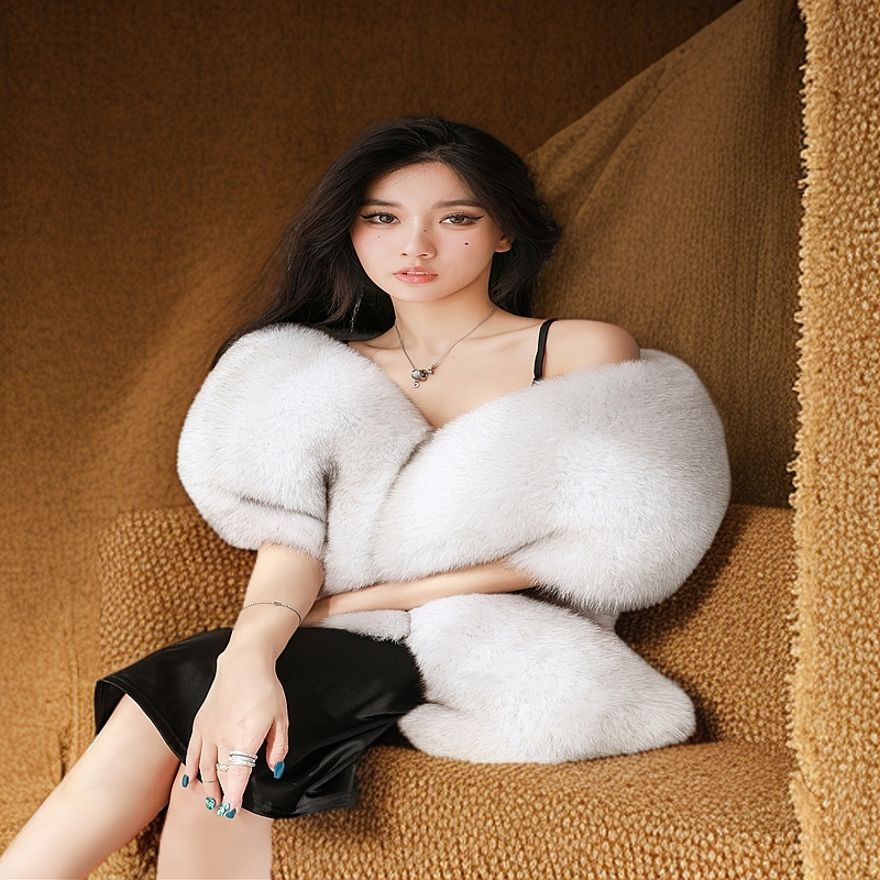 新款狐狸毛披肩百搭旗袍礼服大披肩时尚（披肩以直播间实物为准）