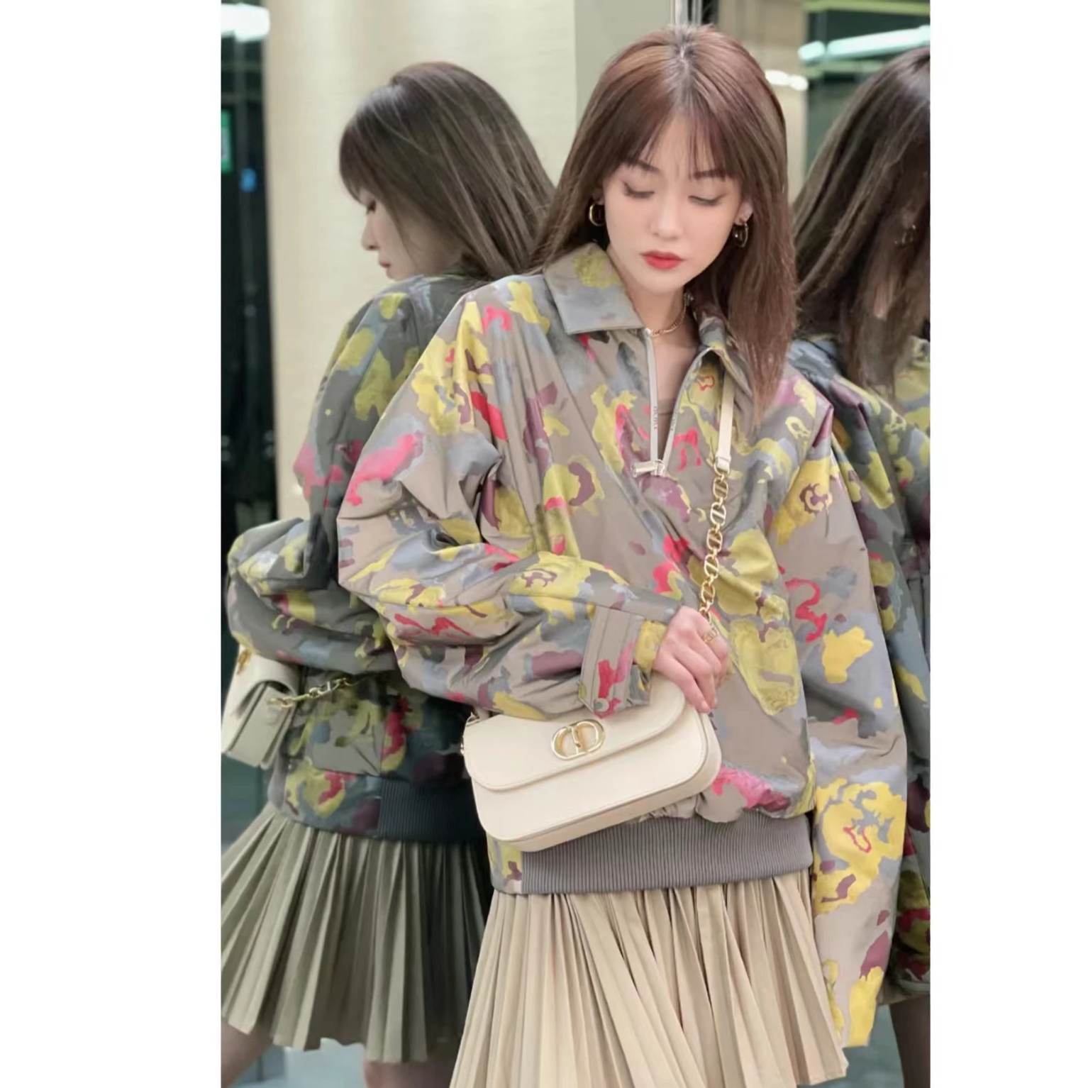 未使用 DIOR/迪奥 扎染迷彩反光面料夹克 多色/46