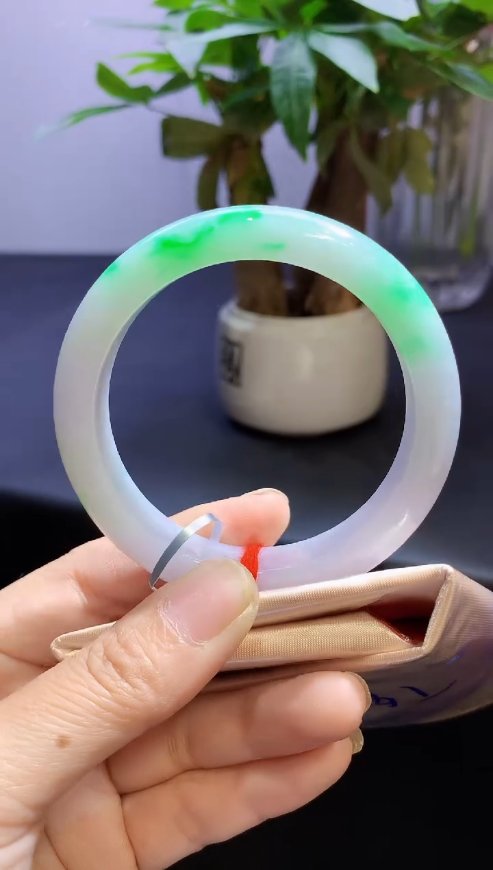 未镶嵌手镯翡翠强推！翡翠手镯圈口56.4-t89