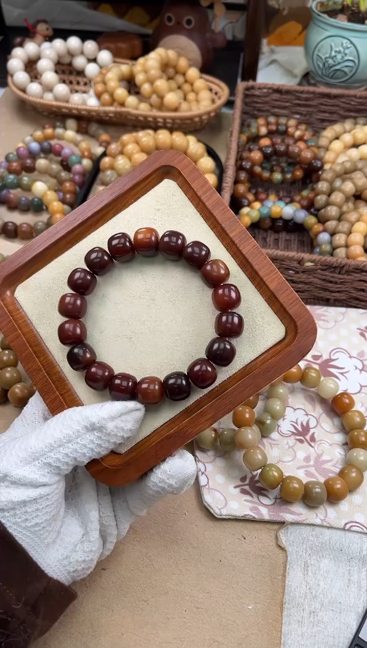 手串菩提根/象牙果a668 卡15 水磨瑕疵