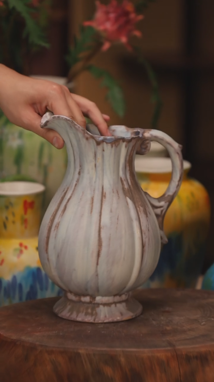 【闪购商品】陶瓷景德镇设计师手作花器摆件侘寂风