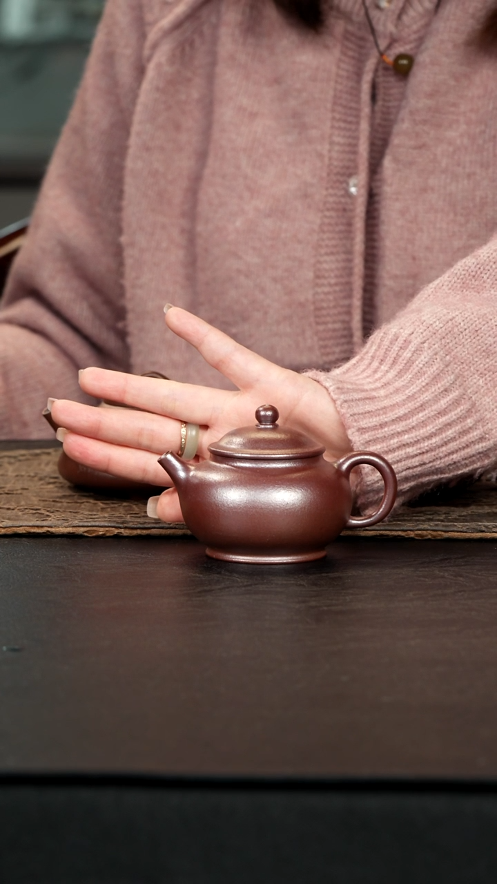 茶壶紫砂柴烧清水泥潘壶120cc
