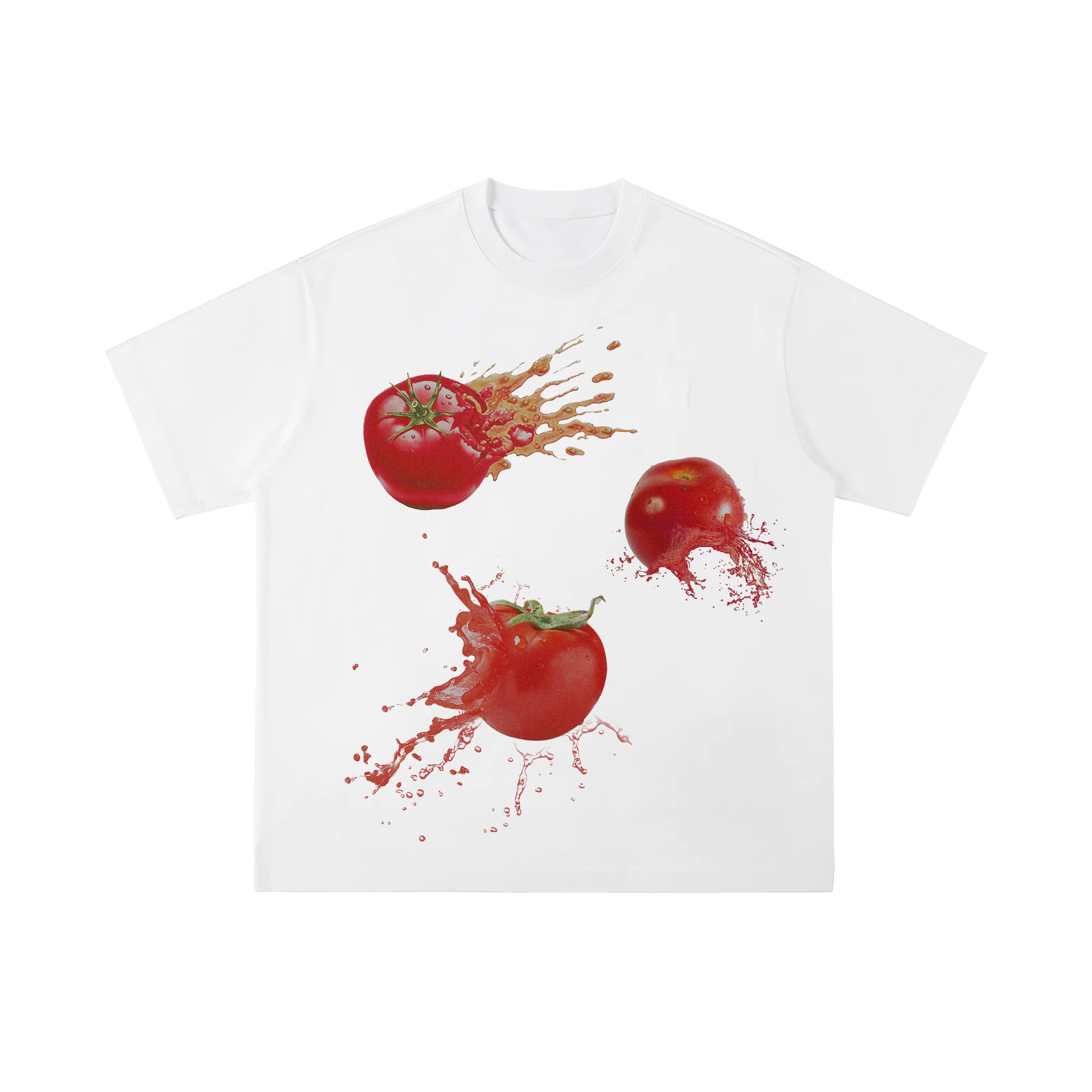 没有名字短袖小番茄T恤印花白色t恤潮流情侣新款半袖纯棉圆领上衣