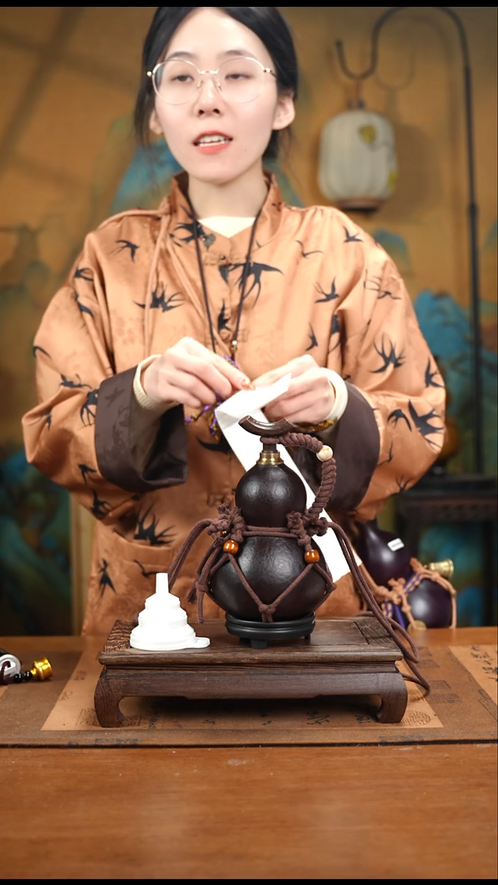 WG013网兜款大漆酒葫芦（现货现发）