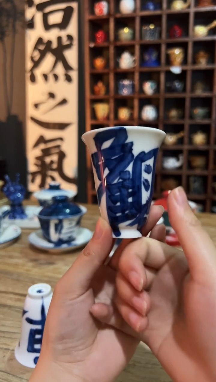 观云听雨原创手绘茶具