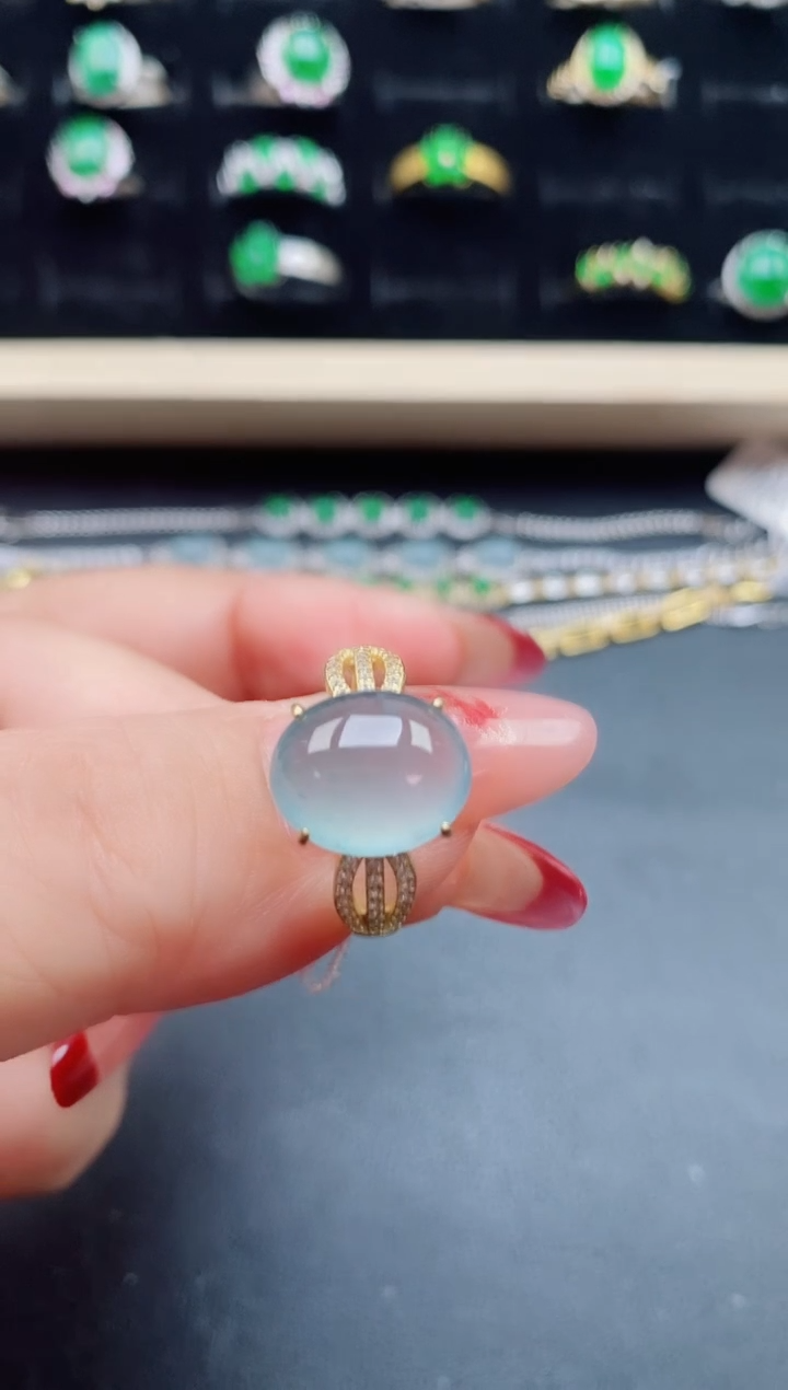 【闪购商品】翡翠戒指银S925镶嵌321321