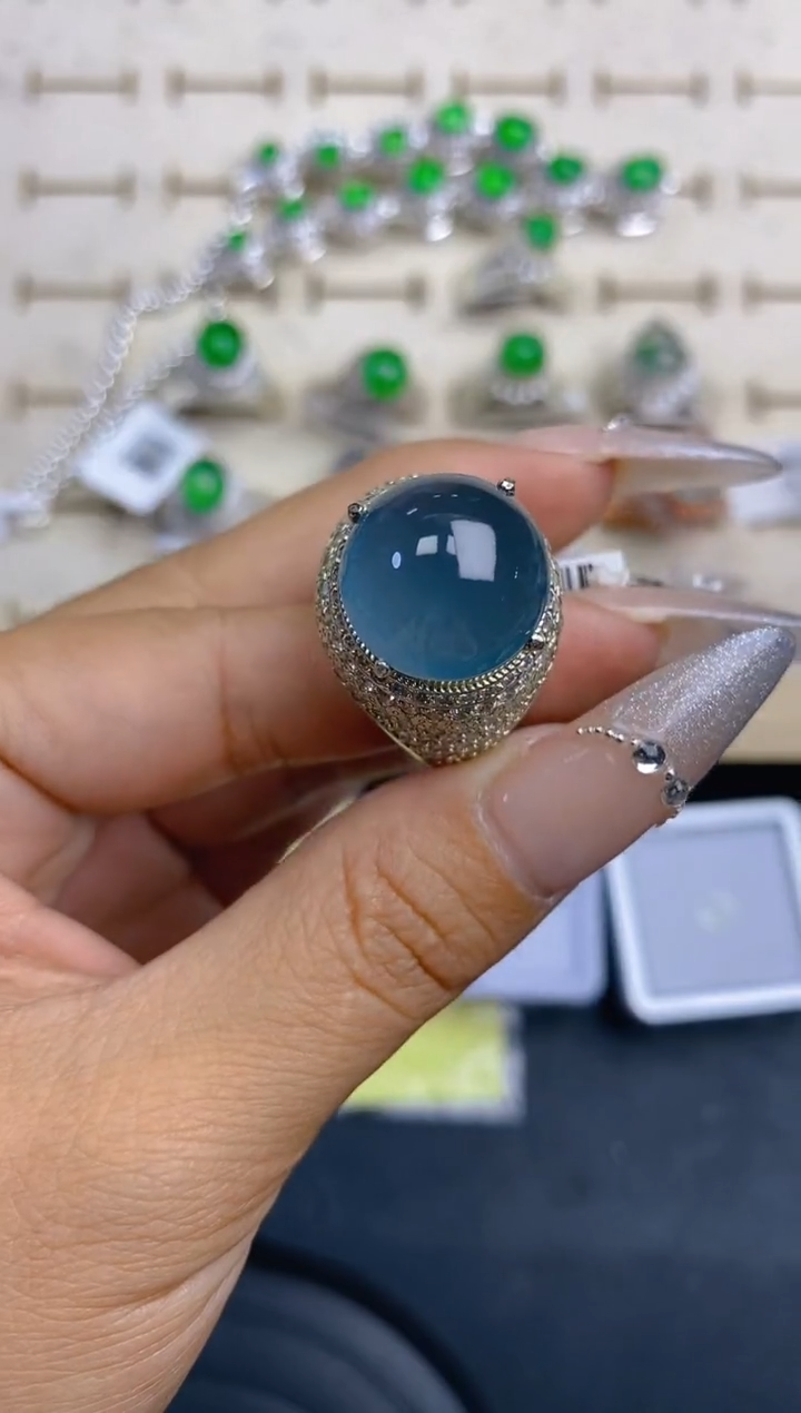 未镶嵌定制翡翠天然翡翠蛋面73