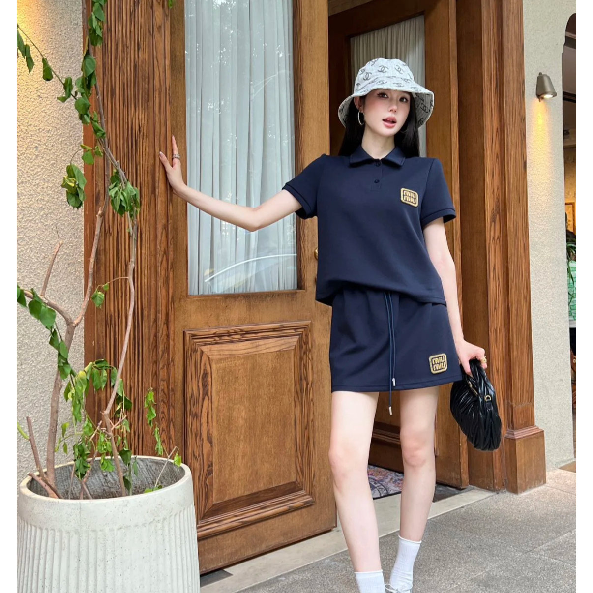 99新 MIU MIU/缪缪 MiuMiu 24春夏新款polo衫 38 99新