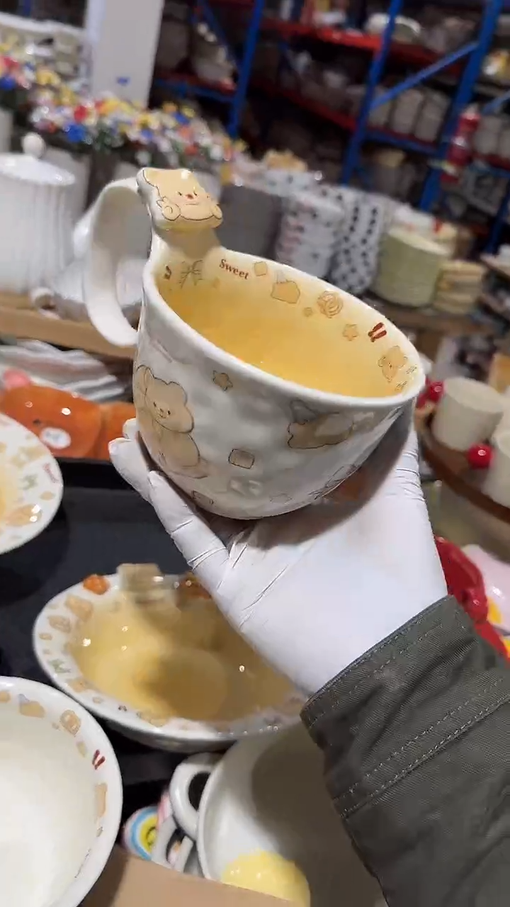陶瓷小熊杯子微瑕 凑满20元包邮
