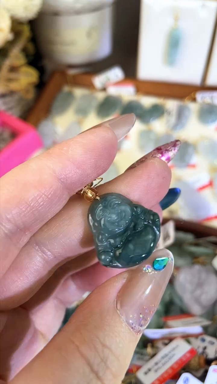 【闪购商品】翡翠颈饰未镶嵌天然缅甸A货翡翠颈饰配绳带礼盒