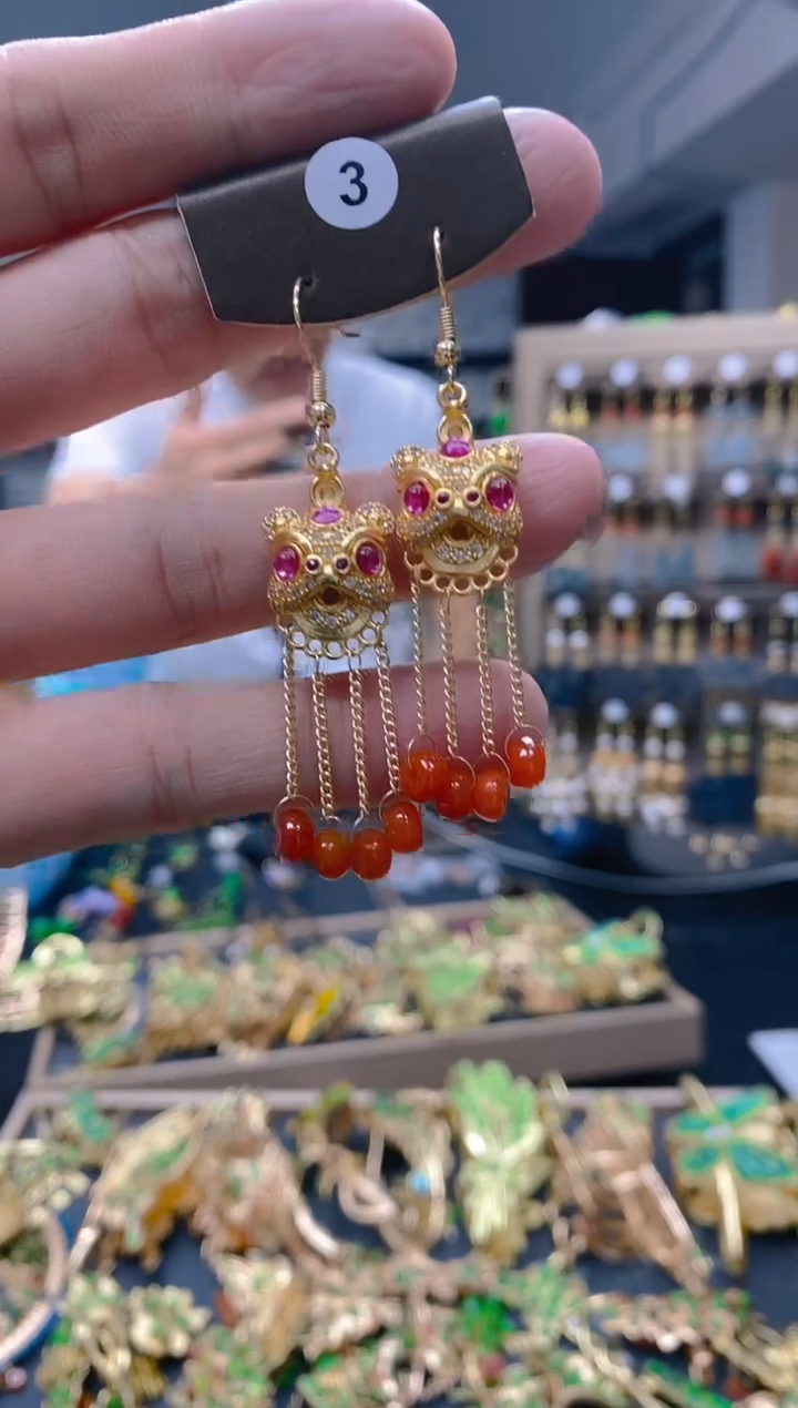 【闪购商品】翡翠耳饰合金030翡翠耳钩