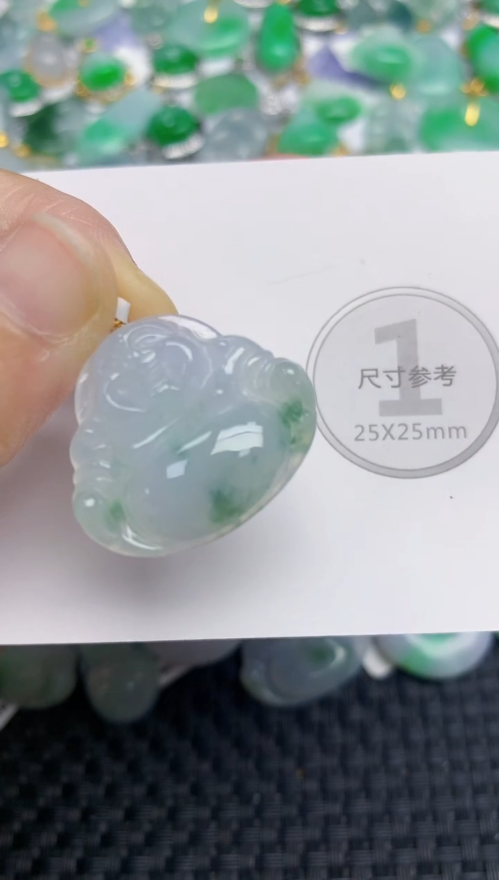 颈饰18K金镶嵌翡翠天然缅甸A货翡翠百元以上9元证书费自理