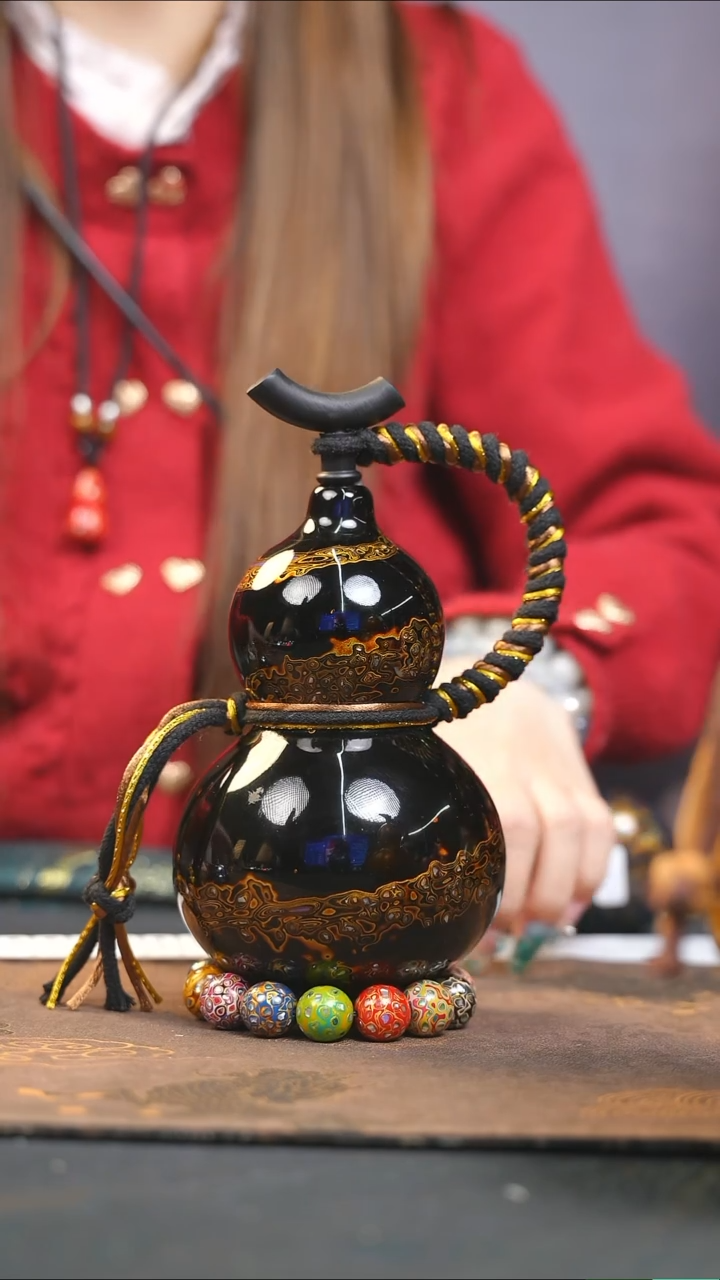 【闪购商品】WZ222漆艺酒葫芦不包手串及旋转底座