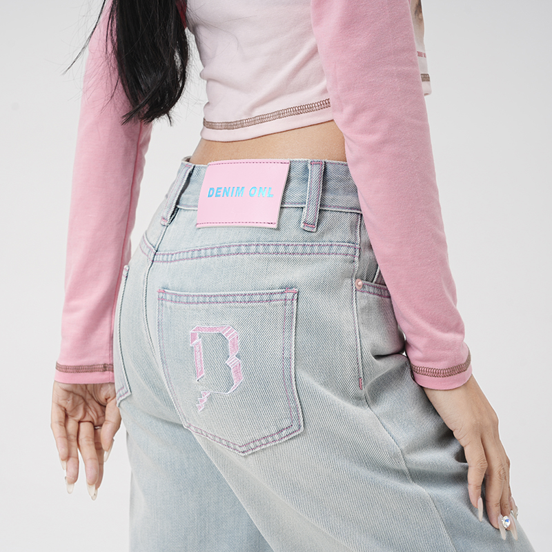 薄款高腰阔腿裤牛仔裤女2025年新款夏季直筒宽松小个子窄版拖地裤
