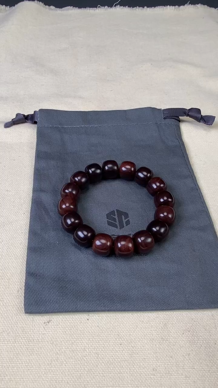 黄花梨/降香黄檀手串/手链黄花梨  13x14