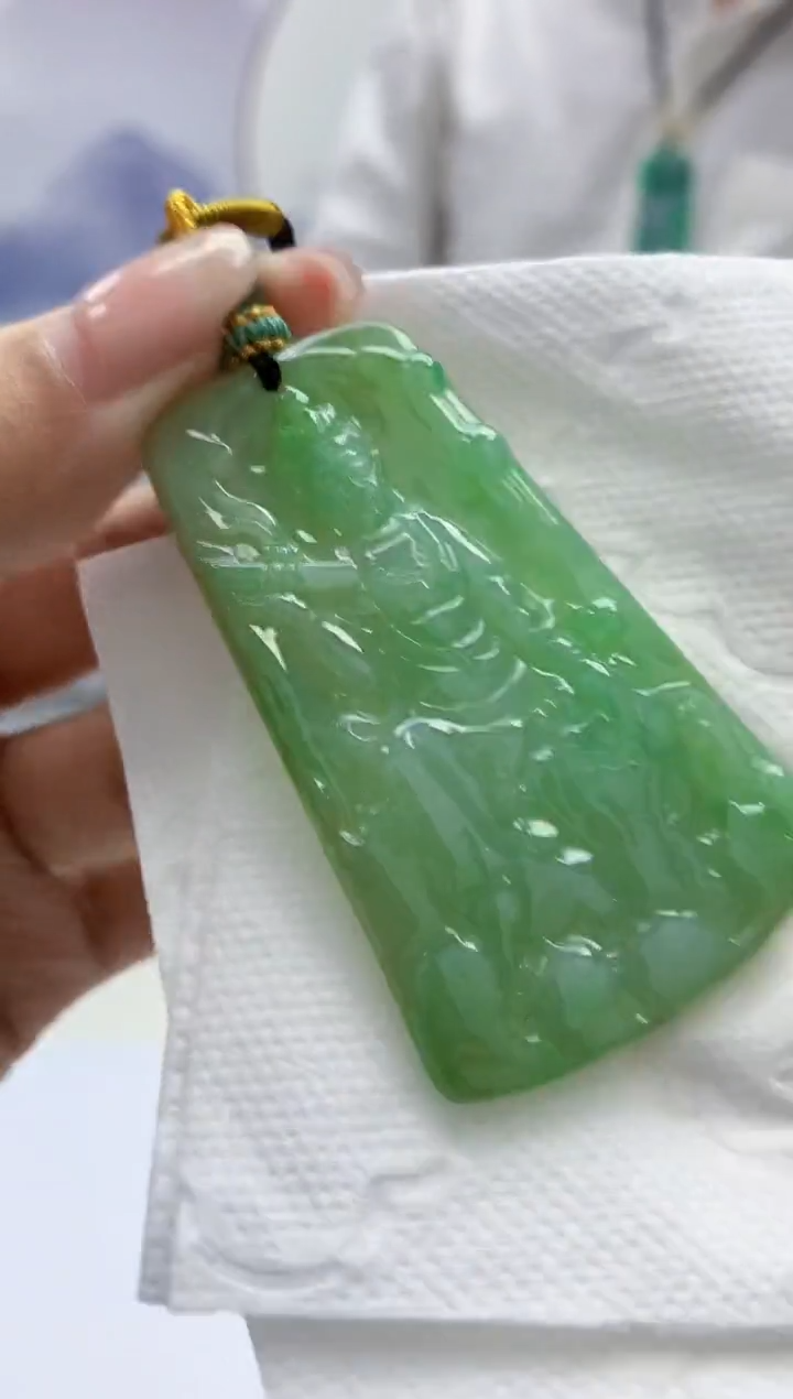 【闪购商品】定制翡翠未镶嵌5028kk-毛货挂件185