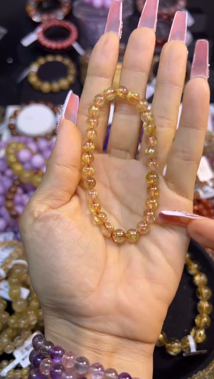 未镶嵌手串水晶金发晶6.6mm