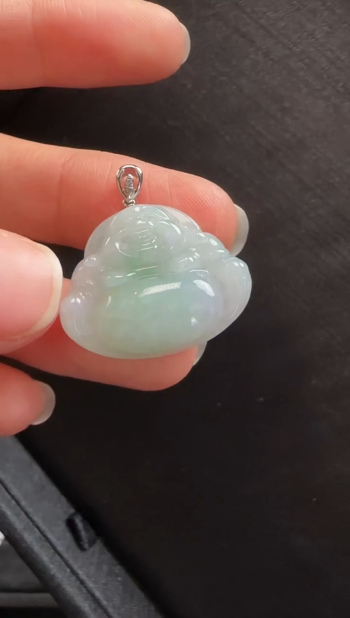 【闪购商品】翡翠颈饰18K金镶嵌158玉佛一个