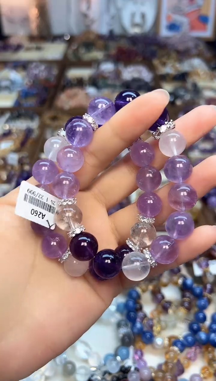 【闪购商品】水晶手链未镶嵌天然乌拉圭+薰衣草