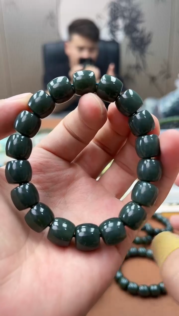 手串未镶嵌和田玉纯天然新疆且末蓝12