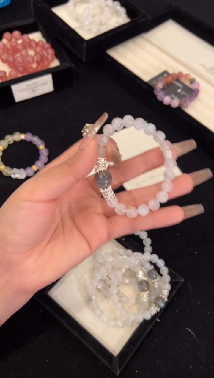 【闪购商品】水晶手链合金蓝月光手链x944