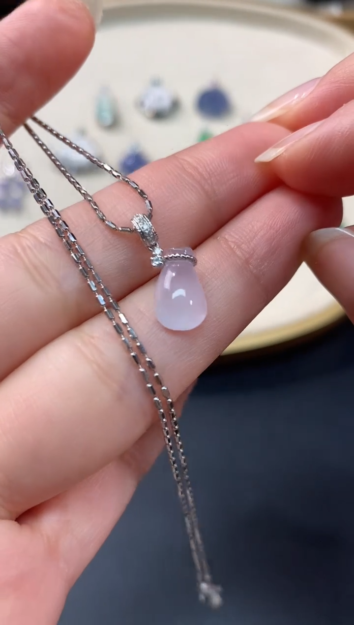 【闪购商品】翡翠吊坠(不含链)18K金镶嵌A316|2800