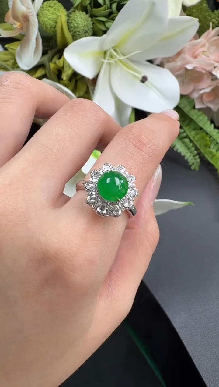 未镶嵌戒指翡翠翡翠戒指