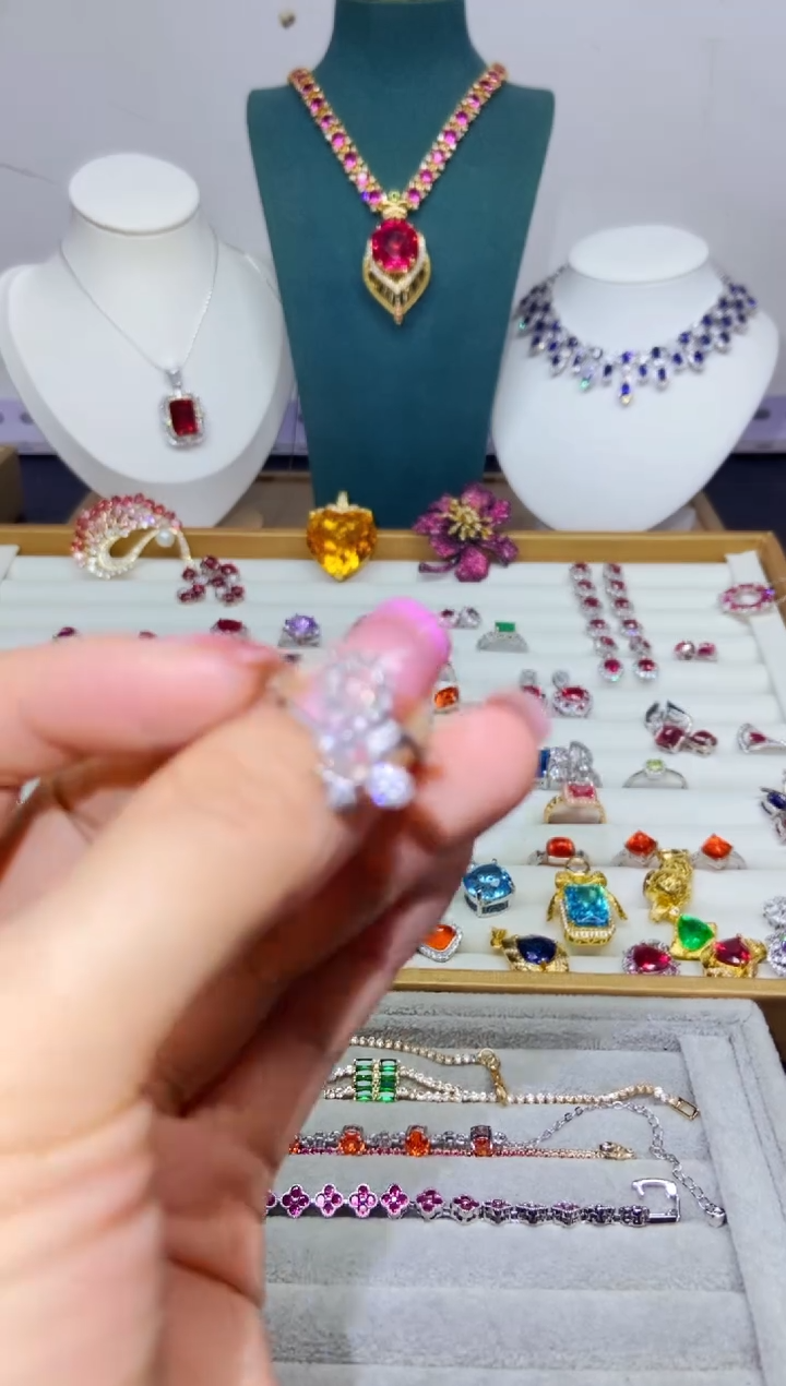 银S925镶嵌耳饰紫晶1