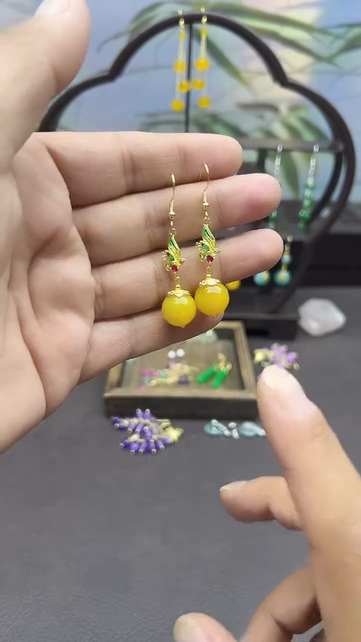 未镶嵌耳饰玛瑙/玉髓032