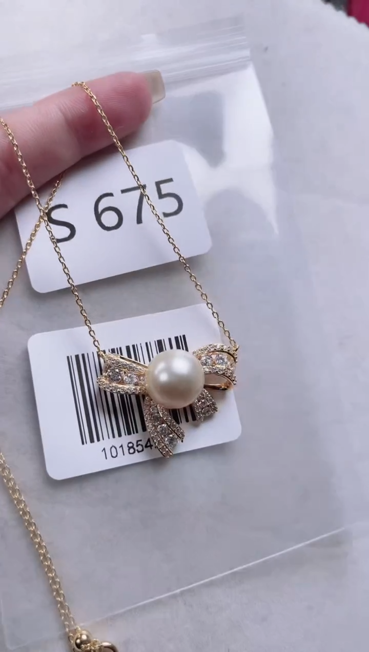 【闪购商品】海水珍珠套链银S925镶嵌S675