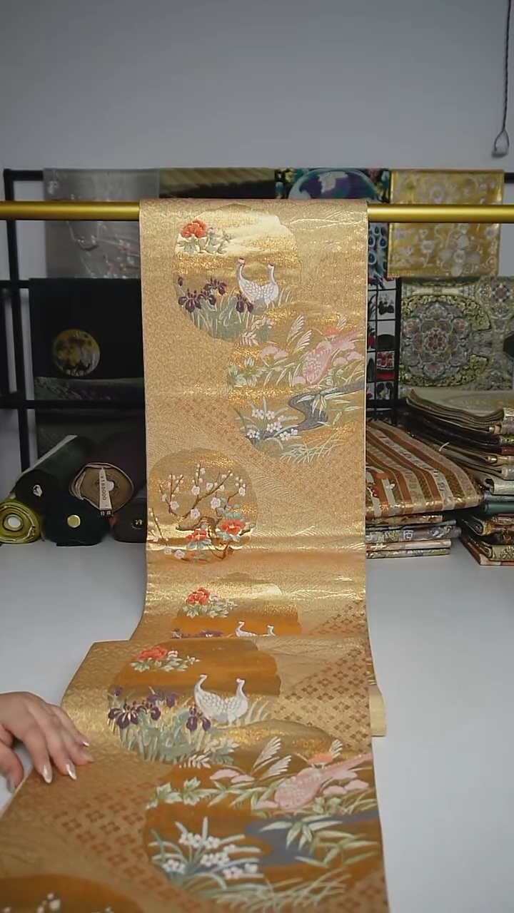 【闪购商品】织绣149 六通花鸟团花