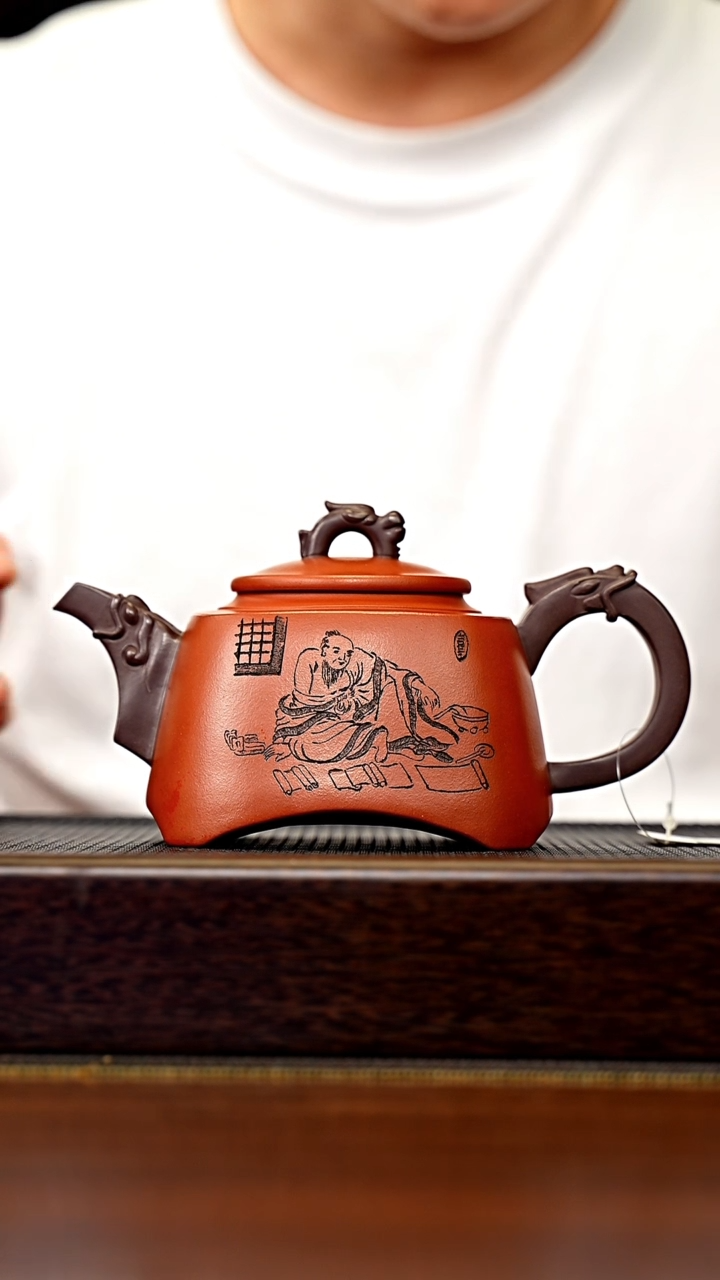 茶壶紫砂宜兴原矿 手工 紫砂壶容量400CC