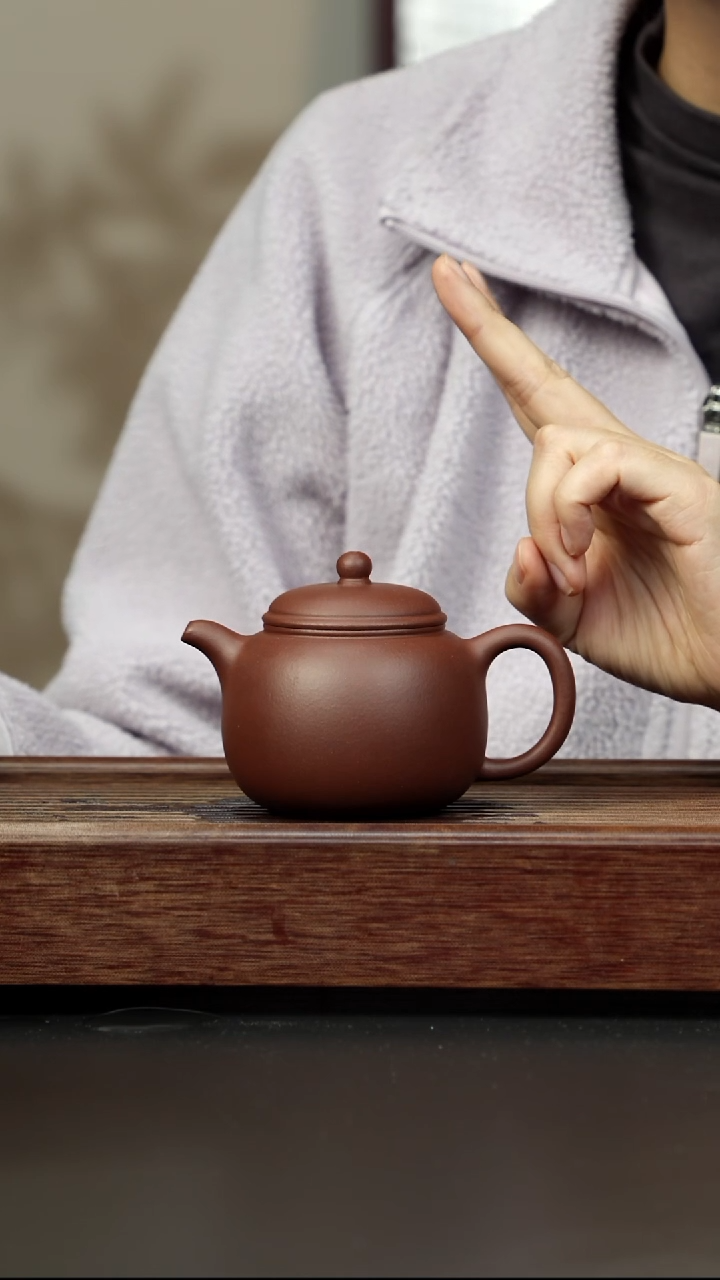 紫砂茶壶老紫泥 大匏樽 220左右