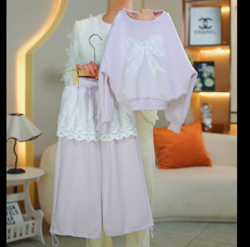 2025春季新款女童时尚蝴蝶套装