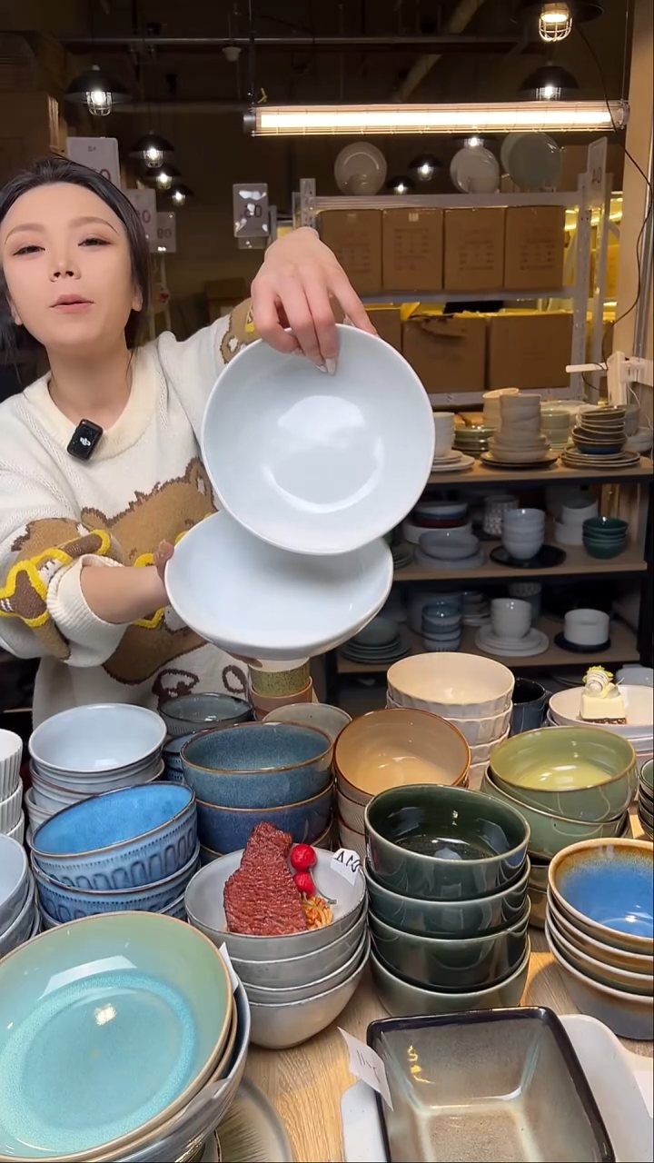 瓷43外贸尾货窑变釉下彩默外微瑕