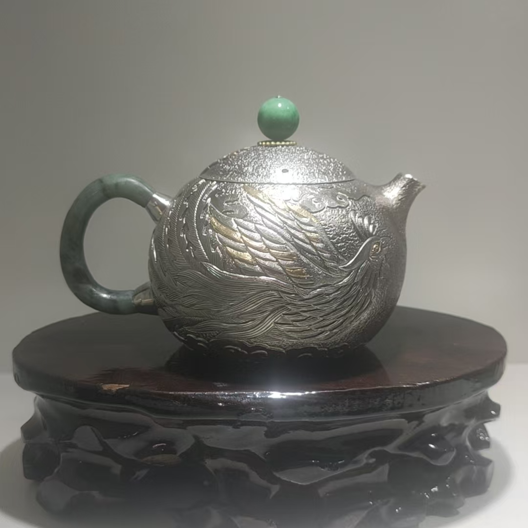 足银银制品 足银纯手工泡茶小壶