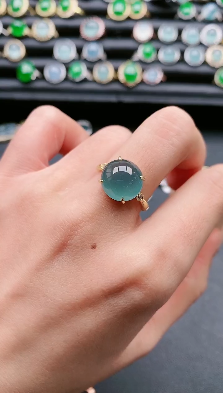 【闪购商品】翡翠戒指银S925镶嵌11111