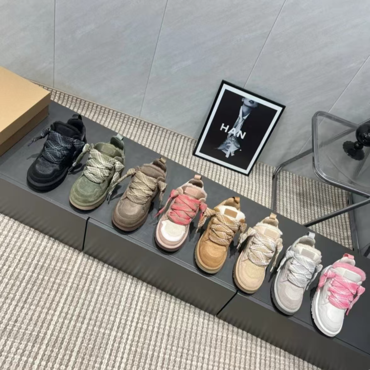 沐铭尔莱尺码偏小往大一码拍【梅尔】运动款真皮真毛皮毛一体雪地靴