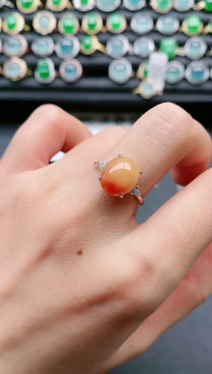 【闪购商品】翡翠戒指银S925镶嵌111111