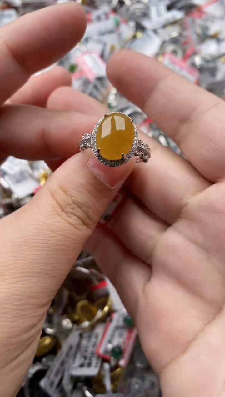 【闪购商品】翡翠戒指银S925镶嵌444444---4