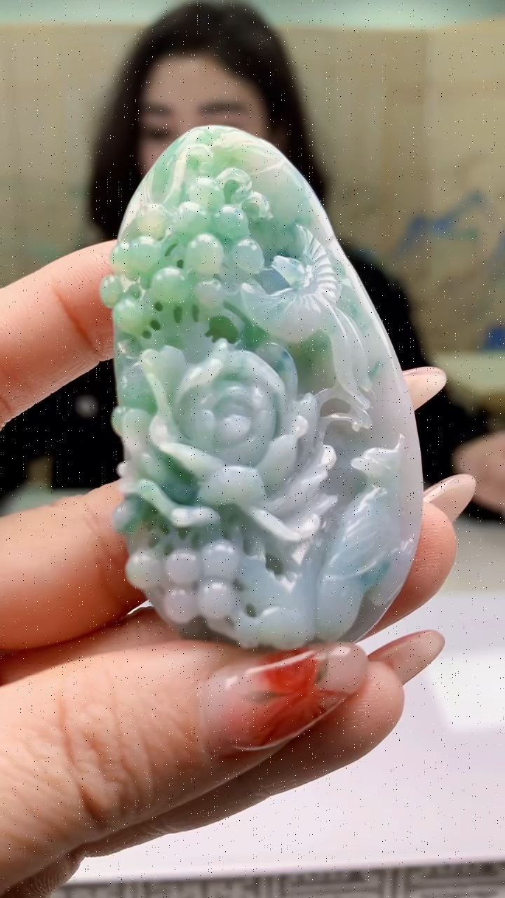 【闪购商品】定制翡翠未镶嵌4829ty-毛货挂件47