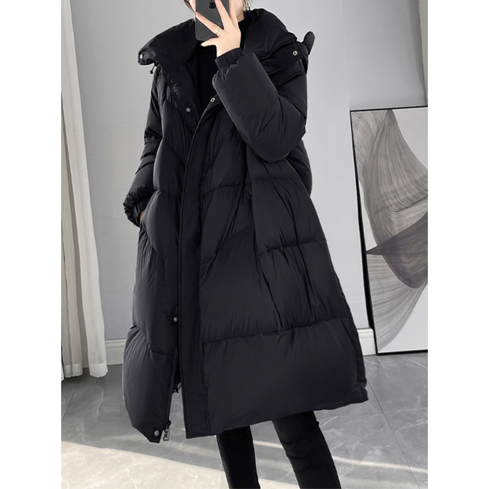 秋冬韩版宽松显瘦中长款白鸭绒羽绒外套JYFSYJ23122 611708