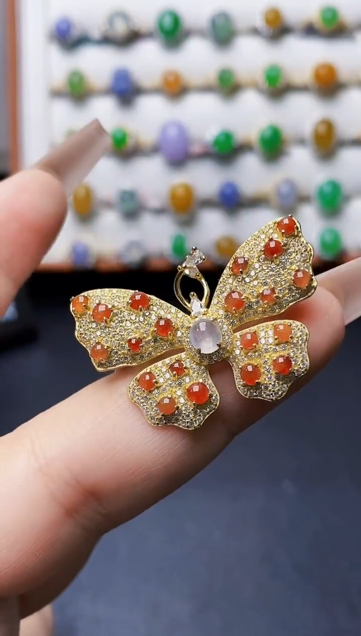 银S925镶嵌戒指翡翠0081