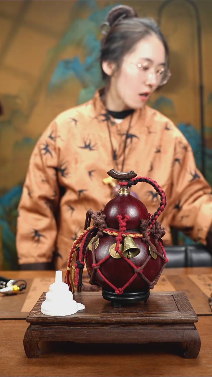 XG098网兜款大漆酒葫芦（现货现发）