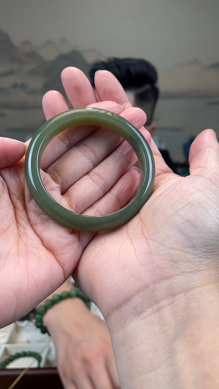 未镶嵌手镯和田玉52-57圈口